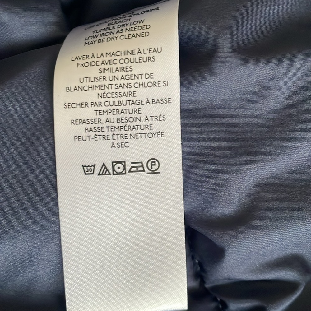 NWT Pilcro Anthropology Longline Shine blues hooded vest puffer jacket, size S - Picture 11 of 13